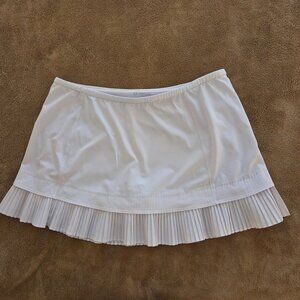 Ibkul White Pleated Pull On Skort Womens XL Pockets Pickleball Golf Athleisure
